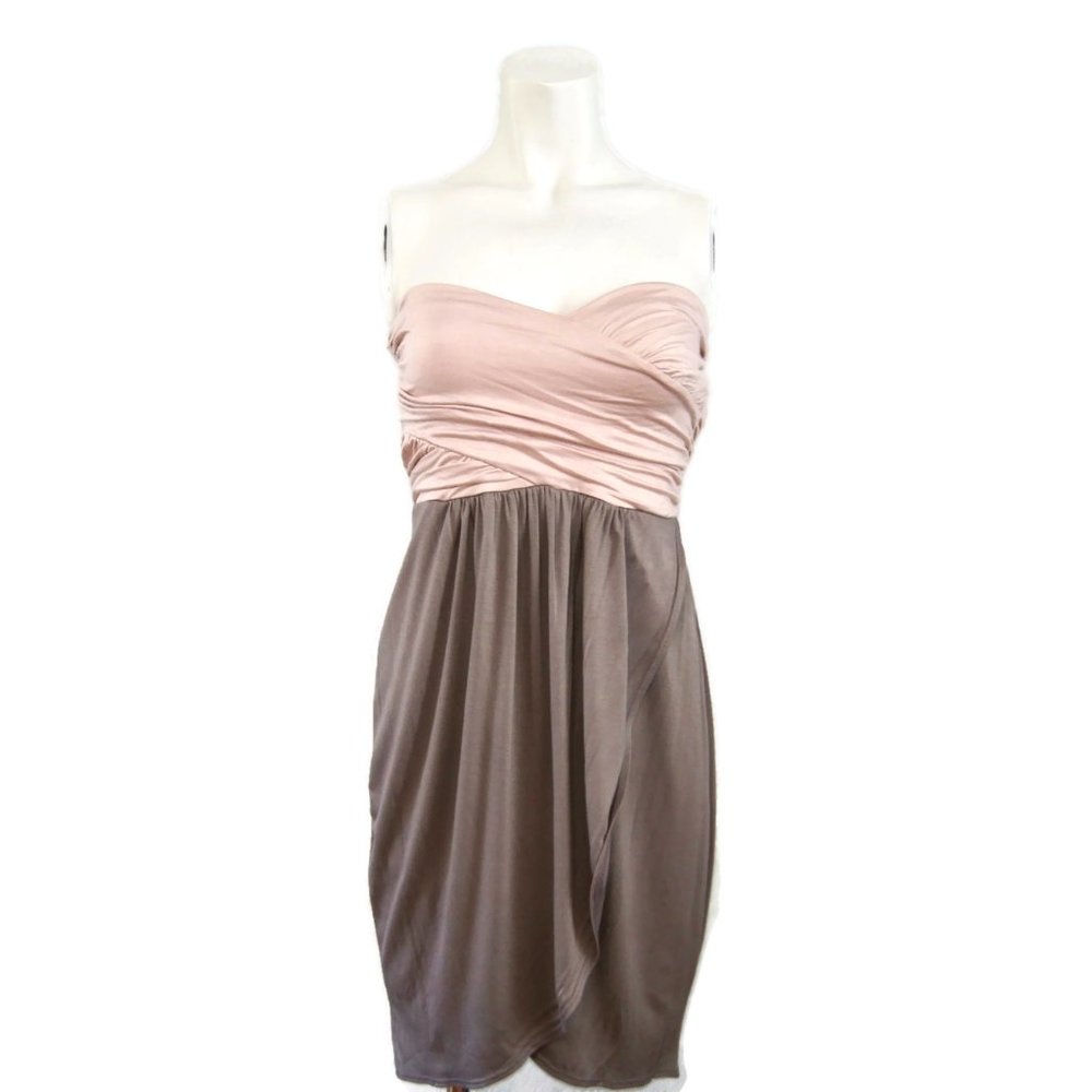 Aqua Coypink Bustier Mini Strapless Dress Women's Size M NWT Draped
